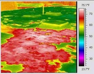 Scan of school with sprayed foam roofing