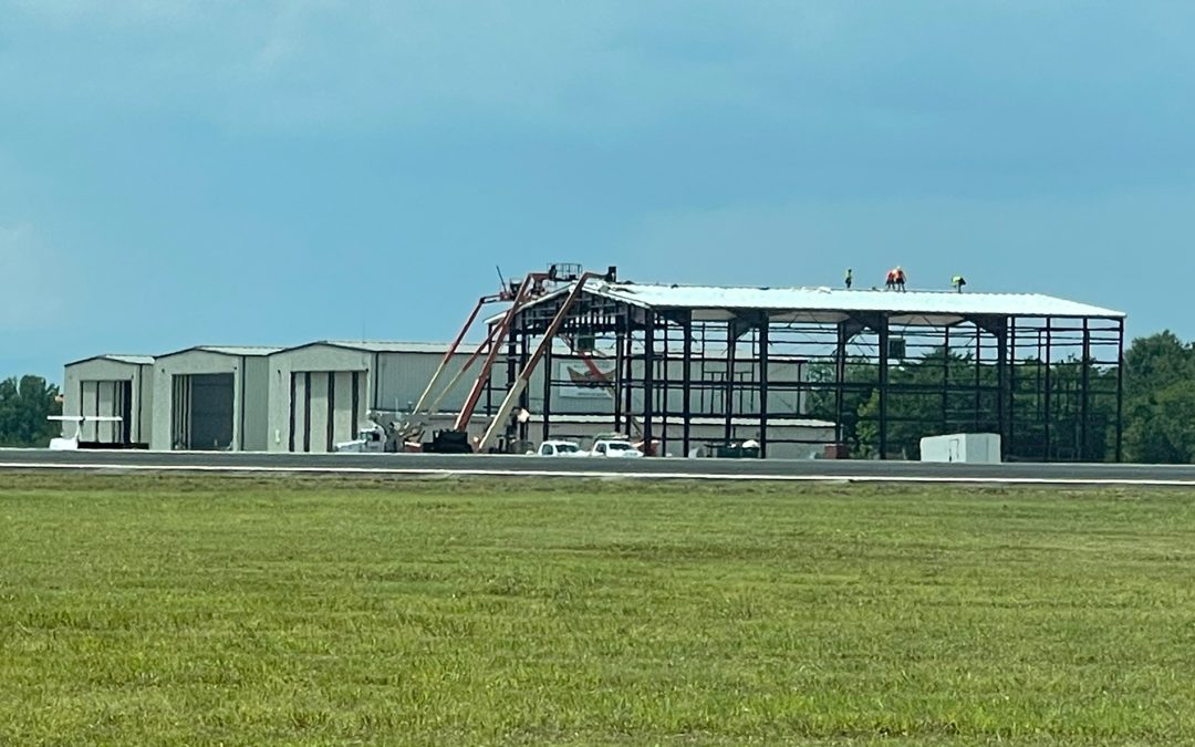 Hickory Airport Two Hangars